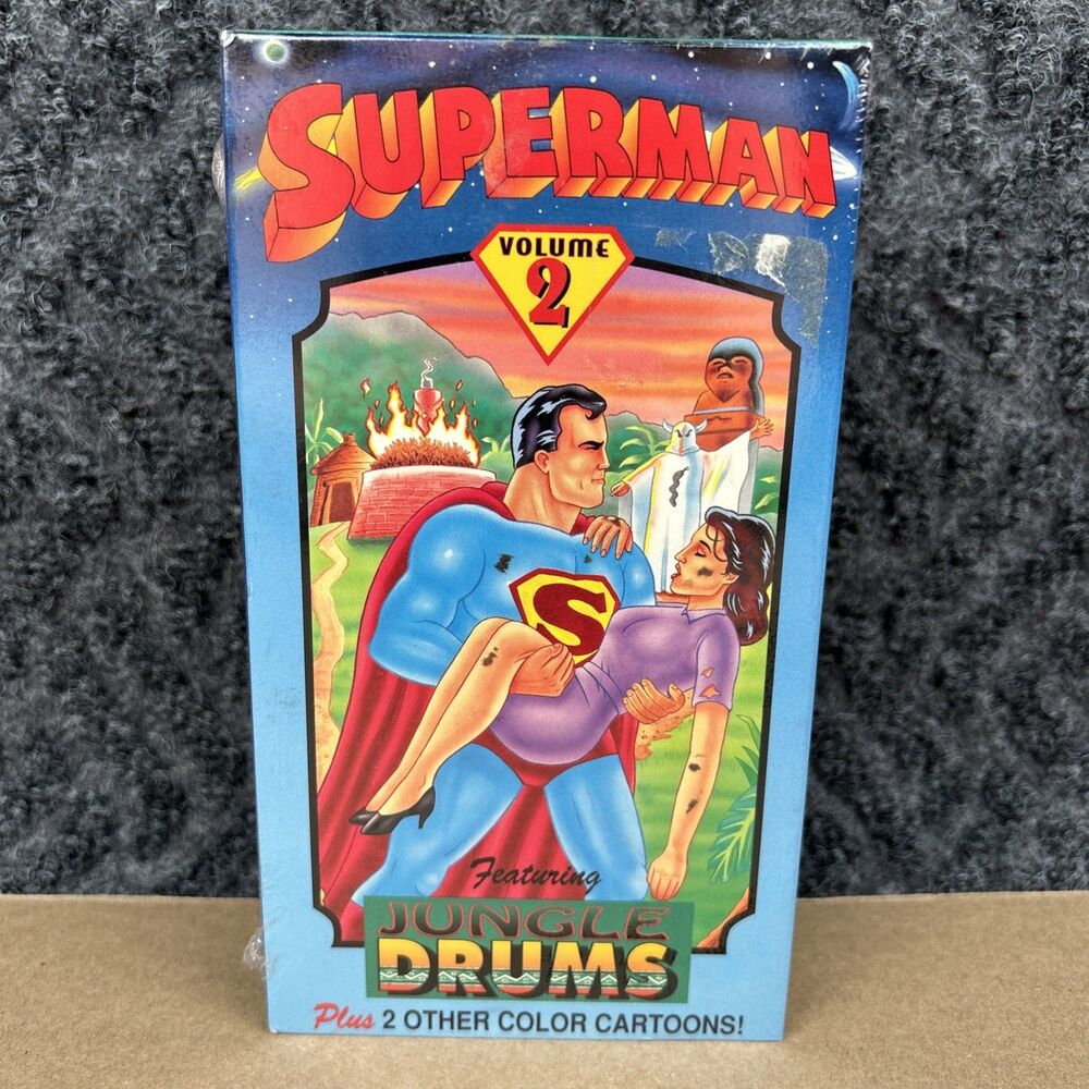 Superman Volume 2 Featuring Jungle Drums VHS SEALED